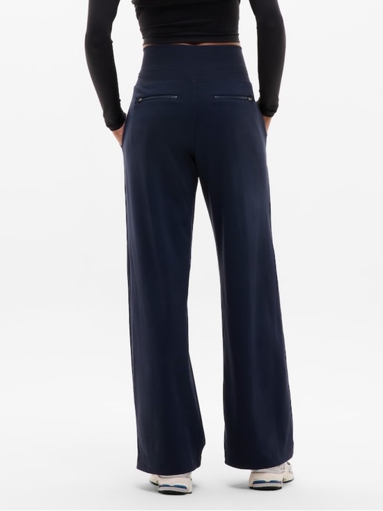 Athleta Pants - Venice High Rise Wide Leg Pant Petite Small Navy Blue